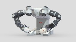 ABB Yumi Industrial Robot plant, arm, robotics, equipment, family, claw, cyborg, android, realistic, machine, yumi, abb, kuka, irb, 3d, characters, car, factory, robot, rigged, industrial, single-arm, 14050