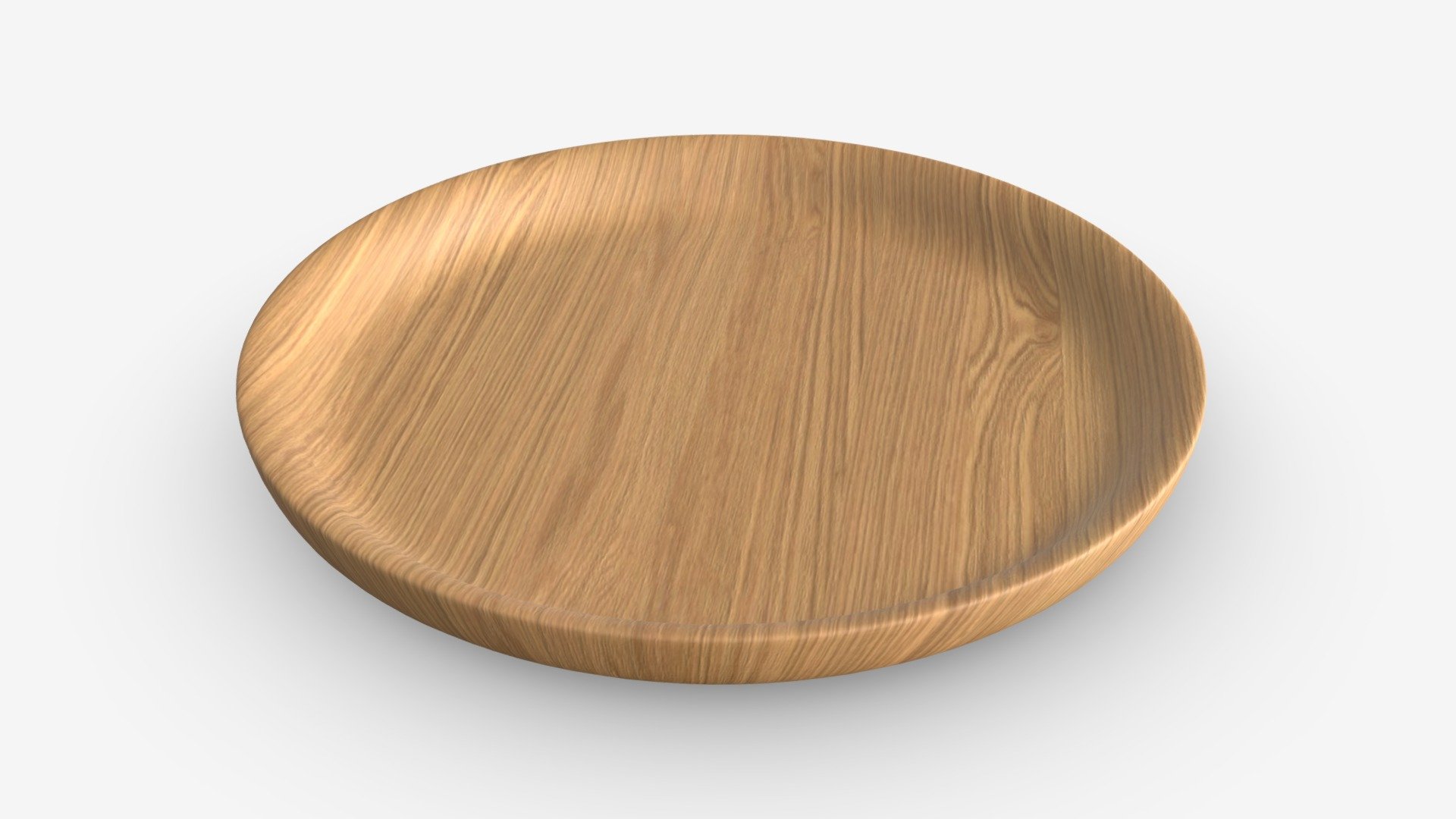 Wooden tray round - Buy Royalty Free 3D model by HQ3DMOD (@AivisAstics) 3d model