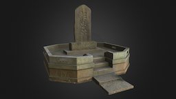 Stone Monument in Kotoku Shrine (Japan) japan, monument, sound, audio, shrine, shinto, soundofart2017, photogrammetry, 3dscan, temple