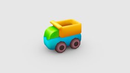 Cartoon toy van truck, vehicles, games, toy, cars, van, fun, toys, child, sports, goods, freight, lowpolymodel, handpainted, cartoon, game, vehicle, stylized