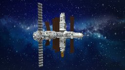 Soviet Mir Space Station soviet, research, science, station, mir, modular, space