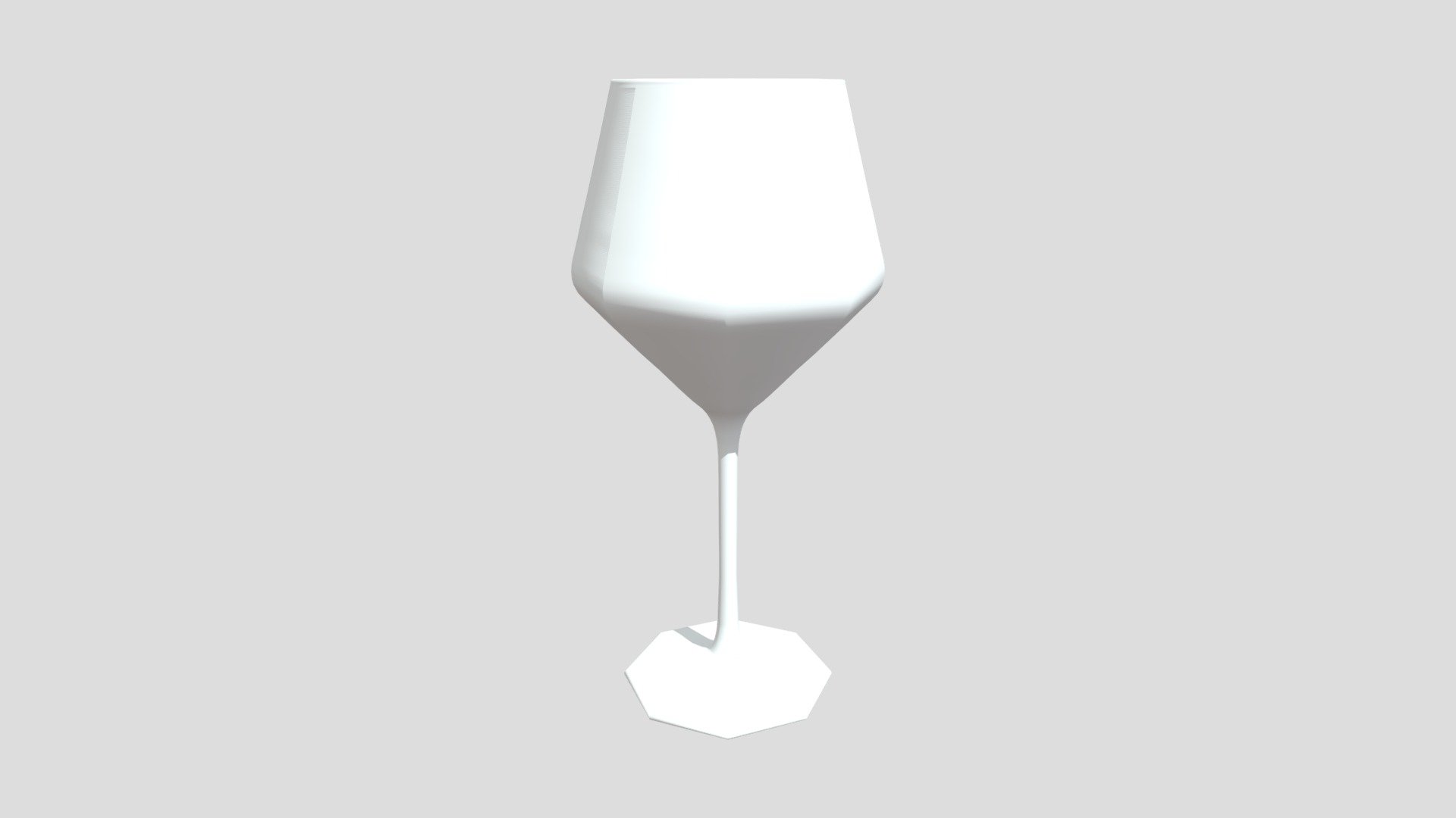 Low poly glass of wine - glass of wine - 3D model by blancasan 3d model