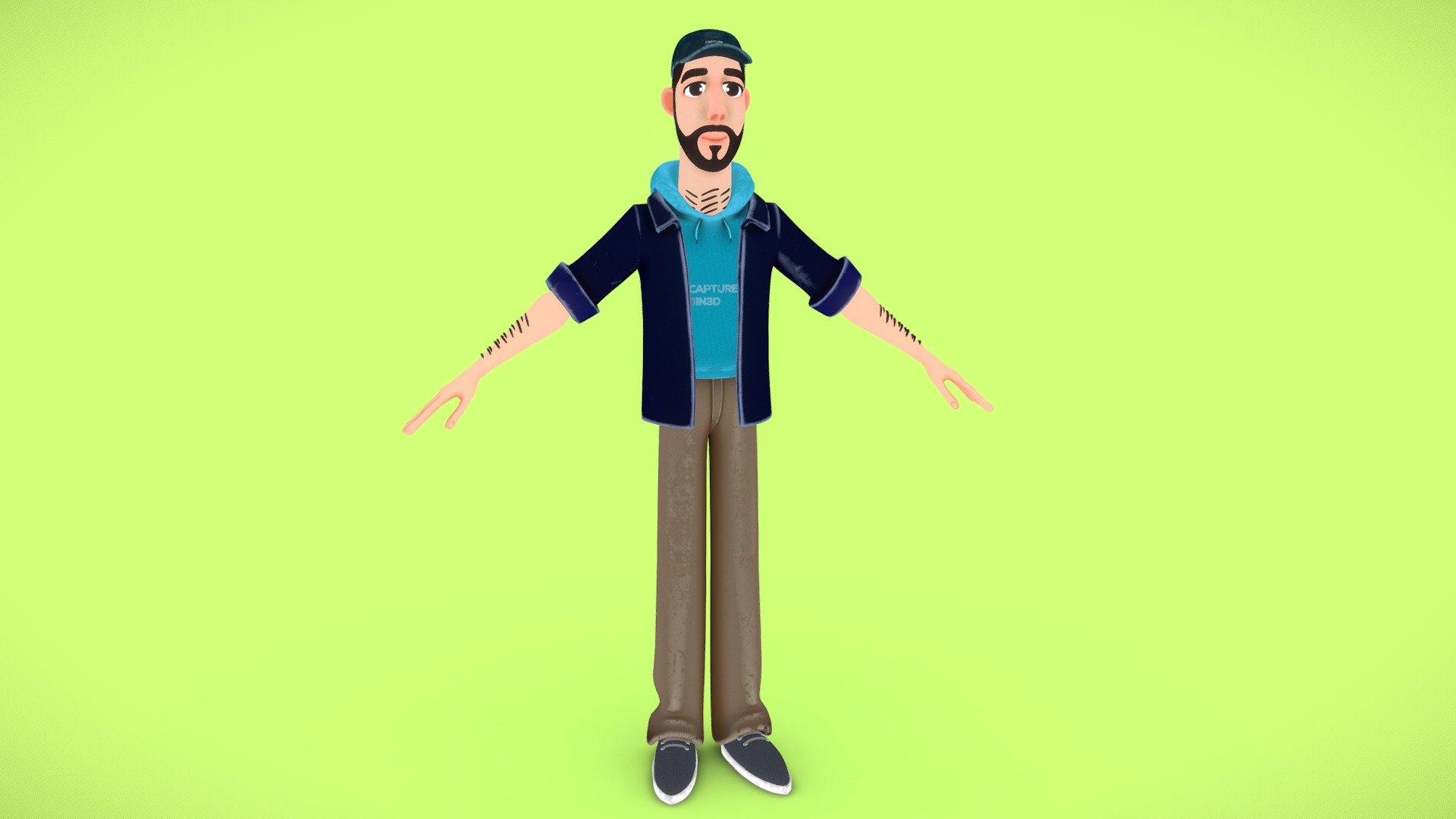 Ryan's Cartoon character from Capture It in 3D Team - CI3D Ryan Cartoon - 3D model by gustavoavila3d 3d model