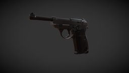 Walther P38 handgun, walther, pistol, waltherp38, weapon, military, gun