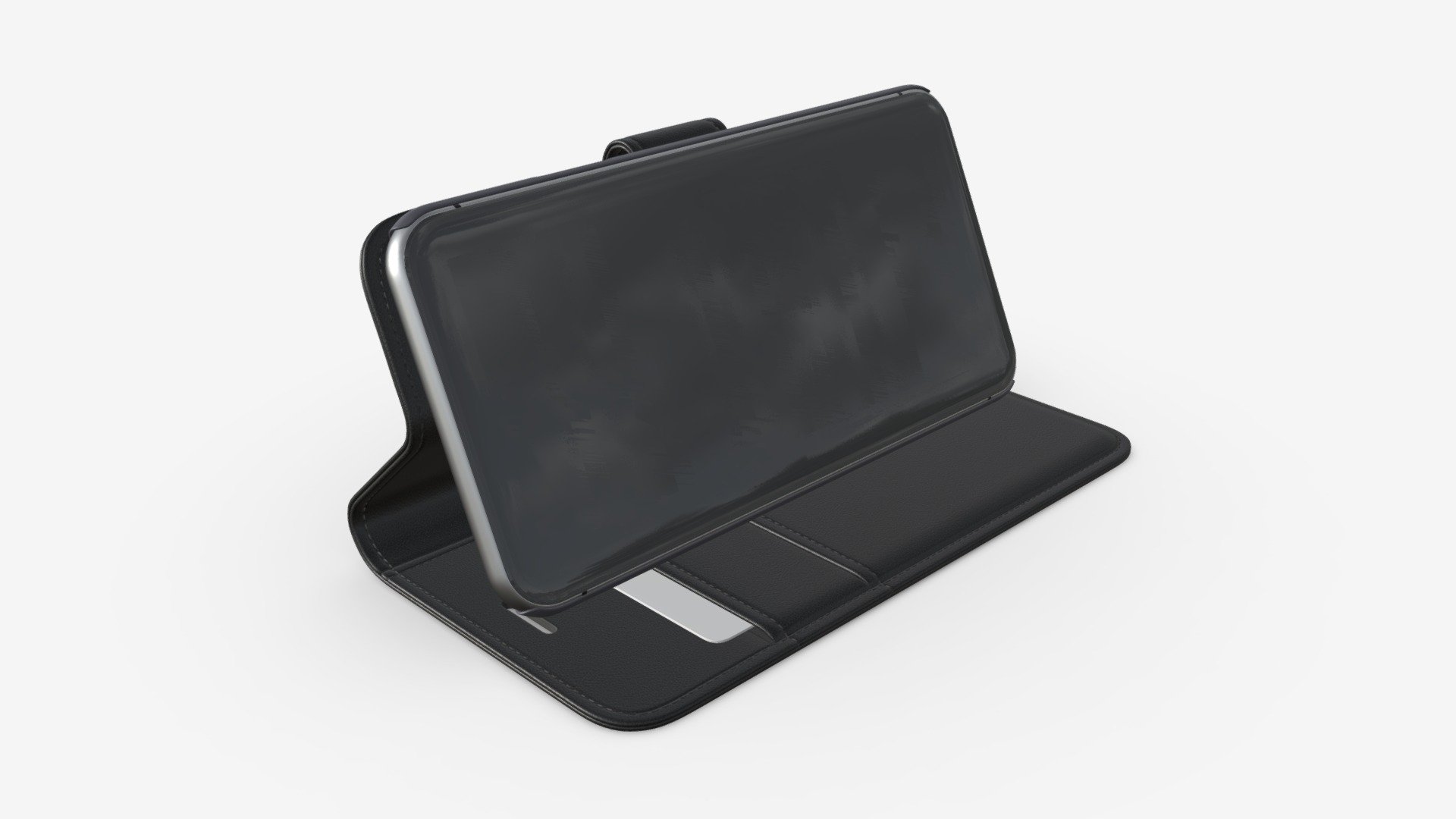Smartphone in flip wallet case 04 - Buy Royalty Free 3D model by HQ3DMOD (@AivisAstics) 3d model