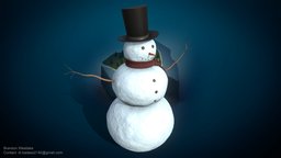 Snowman hat, snowman, winter, scarf, good, snow, top, christmas, carrot, times, traditional, cold, coal, memories, melting, tophat, melt, twigs, man, funny