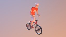 BMX RIDER bmx, cycle, rider, game-ready, low-poly-art, maya-2016, animatedcharacter, animated-rigged, low-poly, lowpoly, gameart, gameasset, animation, gamecharacter