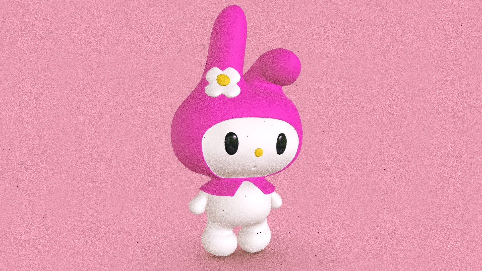 Hi guys!! i modeled a 3d My Melody from Hello Kitty anime. She is a very honest, good-natured girl. Her favorite food is almond pound cake. She was born on January 18th in the magical forest of Mariland, the home to many of her friends.

You can download this model with all the textures included, and of course, if you have any doubt feel free to send me a message!! ^^

(I will publish the time-lapse in my youtube page, stay tuned!)

❤️ Visit all my links for more works: https://linktr.ee/yukitori - My Melody 🌼 - Buy Royalty Free 3D model by YukiTori 3d model