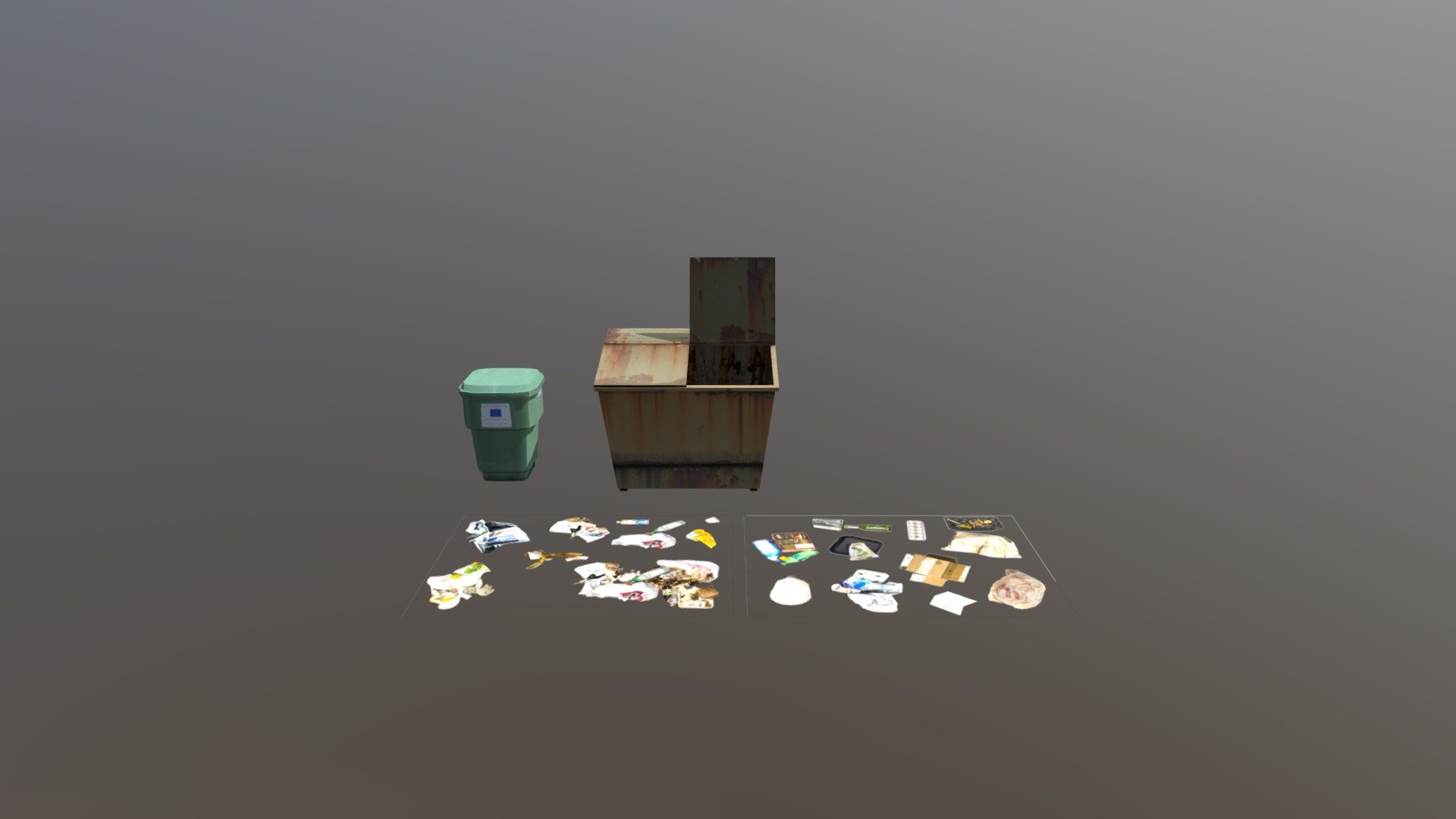 Set of props garbage - Garbage - 3D model by Vladiviriy 3d model