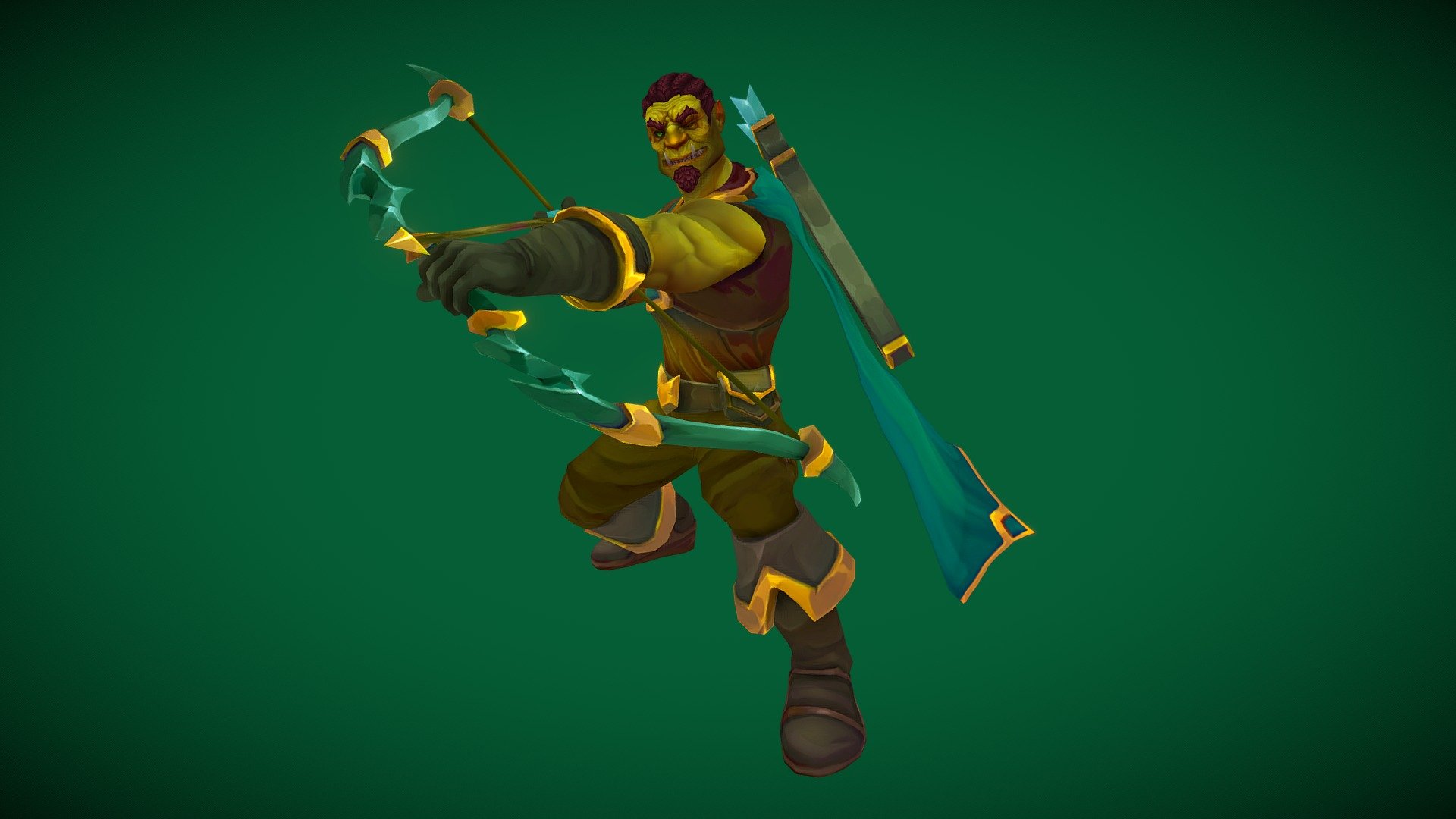 Stylized character for a project.

Software used: Zbrush, Autodesk Maya, Autodesk 3ds Max, Substance Painter - Stylized Orc Male Archer(Outfit) - 3D model by N-hance Studio (@Malice6731) 3d model