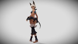 Ms. Fortune painted, skullgirls, woman, ai, character, handpainted, lowpoly, stablediffusion