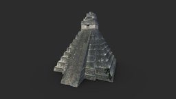 Tikal Temple 1 pyramid, tikal, guatemala, sketchup, temple