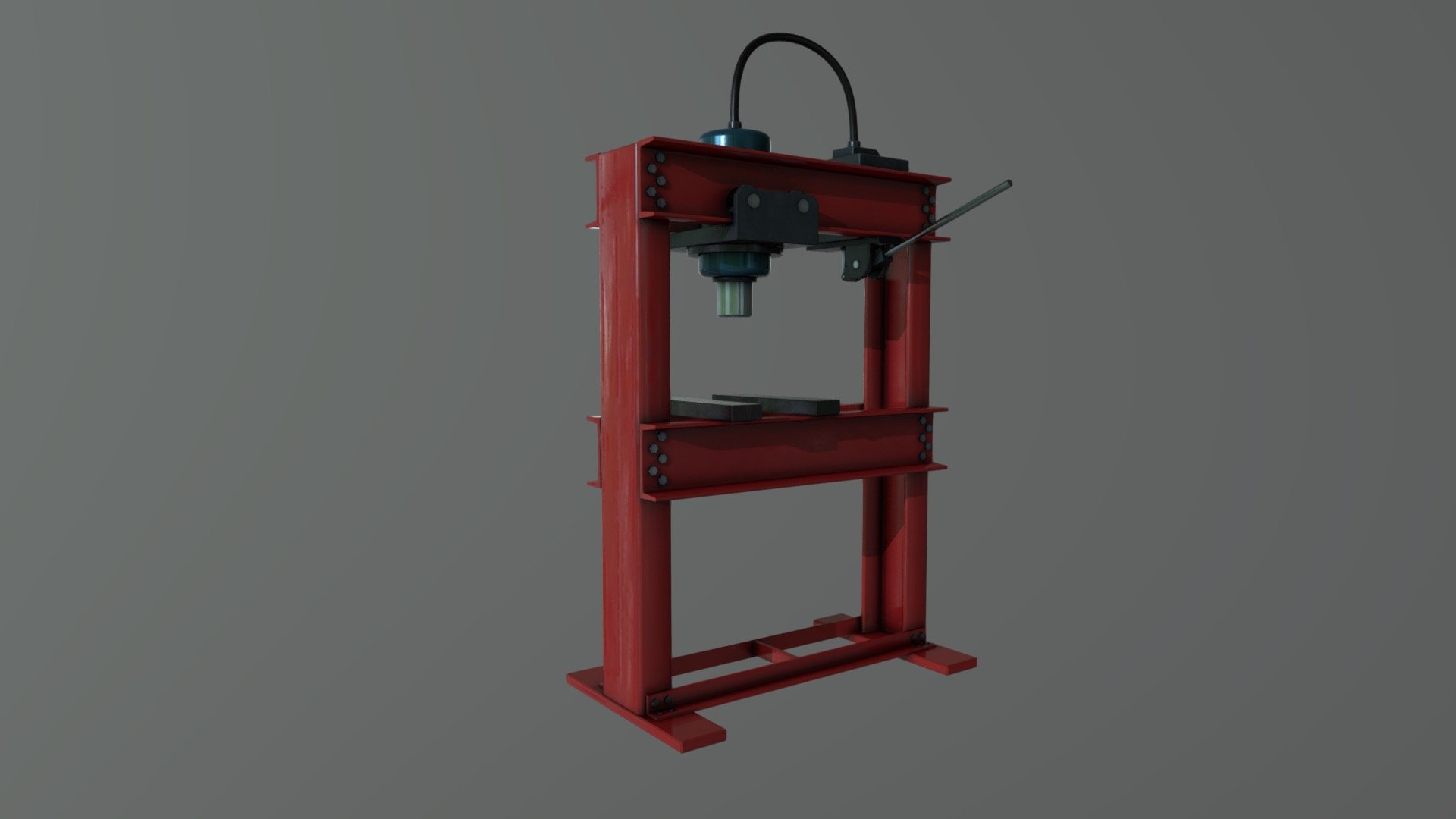 3D model of a hydraulic press. Polycount is lowisch.. AR and VR friendly 3d model