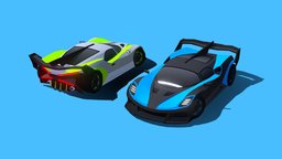 ARCADE: Cerbero Racing Car vehicles, pack, lowpoly, racing, car, stylized
