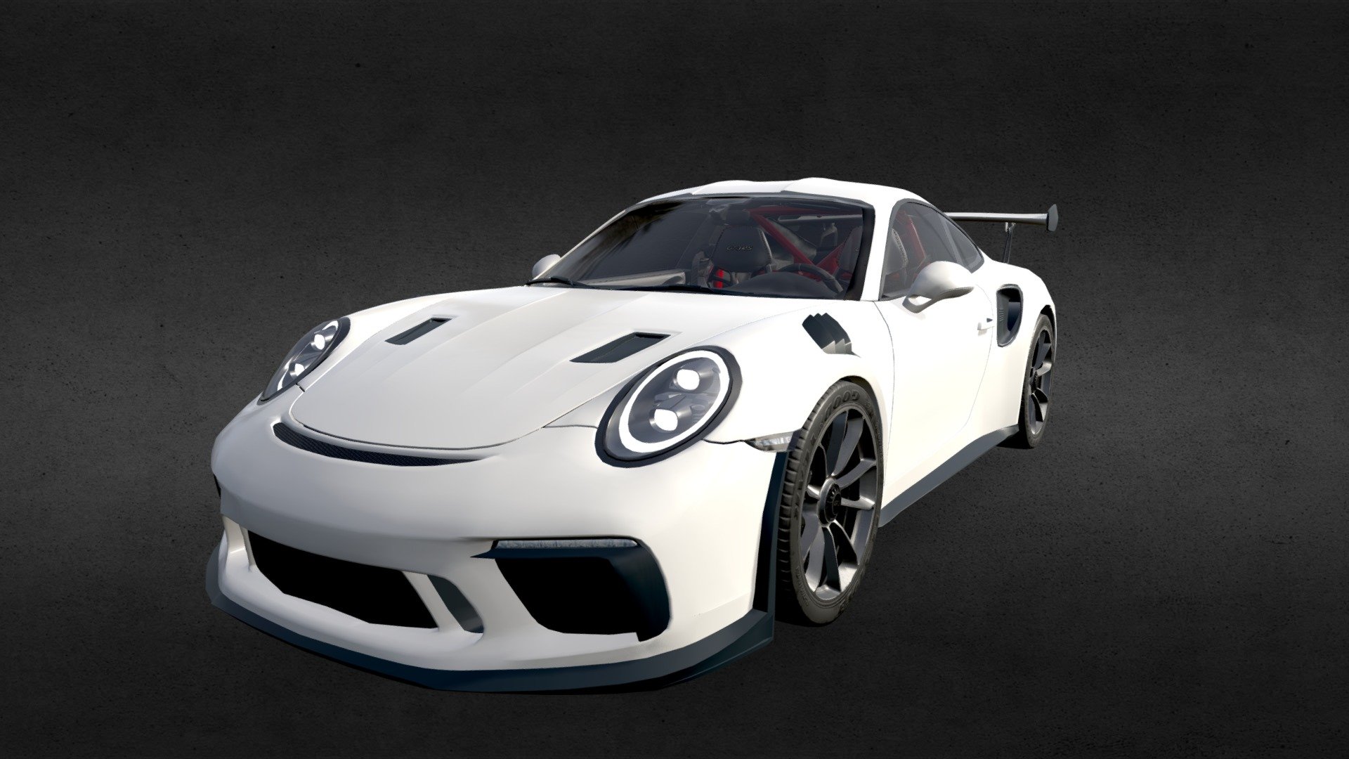Porsche GT3 RS lowpoly game model 3d model