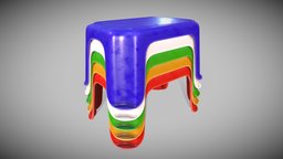 Stools stool, unwrap, pbr, chair, plastic