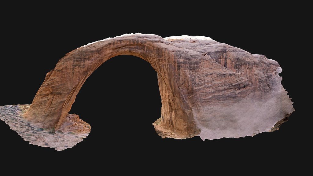 This 3D model of Rainbow Bridge was completed using ground based photogrammetric techniques. Model was rendered using PhotoScan Pro. A selection of images were georeferenced using a cm-scale capable Trimble GPS which then provided scaling for the entire model.

Use the arrows to navigate through the model via the annotations 3d model