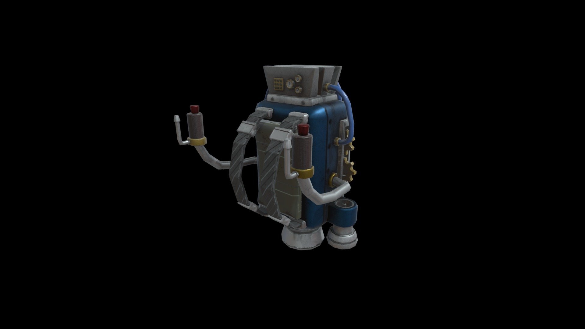 Jetpack with basic not practical engineering 3d model