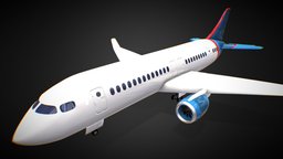 Aeroplane 3D Model [ Znanye.com ] aeroplane, airbus, airoplane, vehicle, pbr, plane