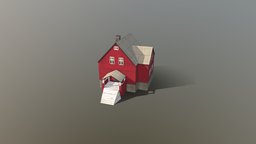 Old Farm House low-poly-game-assets, maya, photoshop
