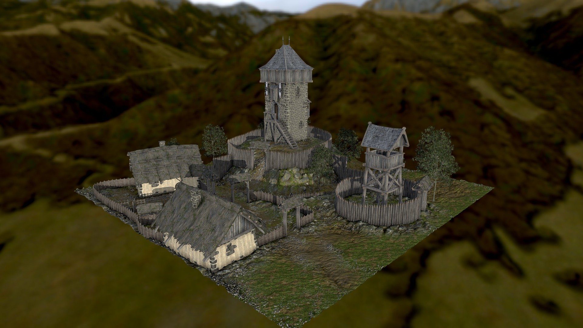 Hollow Fear Guard Tower - 3D model by Peter Leban (@Pjotruska) 3d model