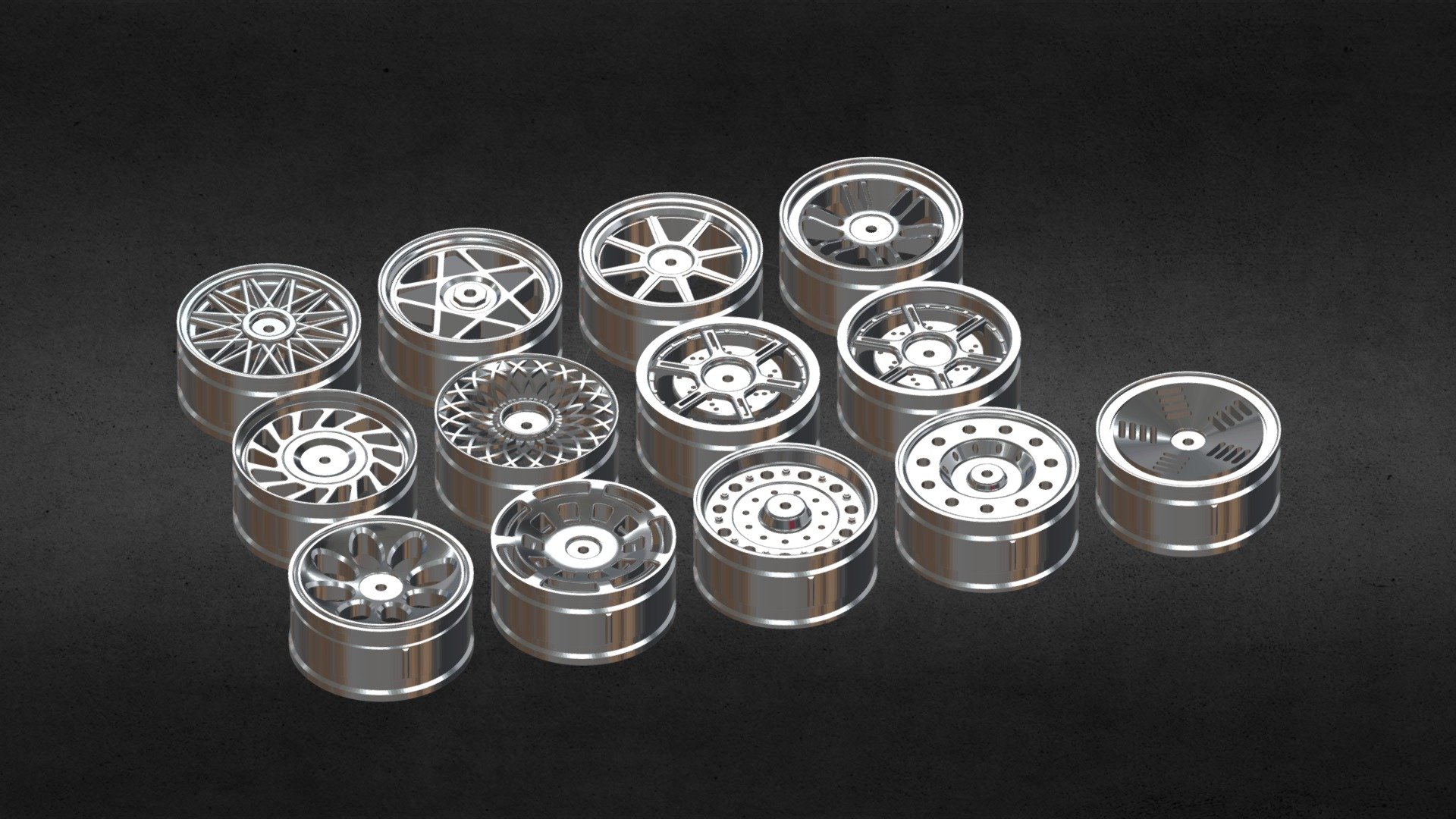 ULTIMATE WHEEL PACK BY IMAGIGOO

In this pack, you will find 13 different models of rims

FREE Download - Blender 3.0 - Low Poly - High detais - By Imagigoo

For more models click here (everything is free !!) : https://sketchfab.com/Imagigoo - Alloy Wheel Rims (Free) - Download Free 3D model by Imagigoo 3d model