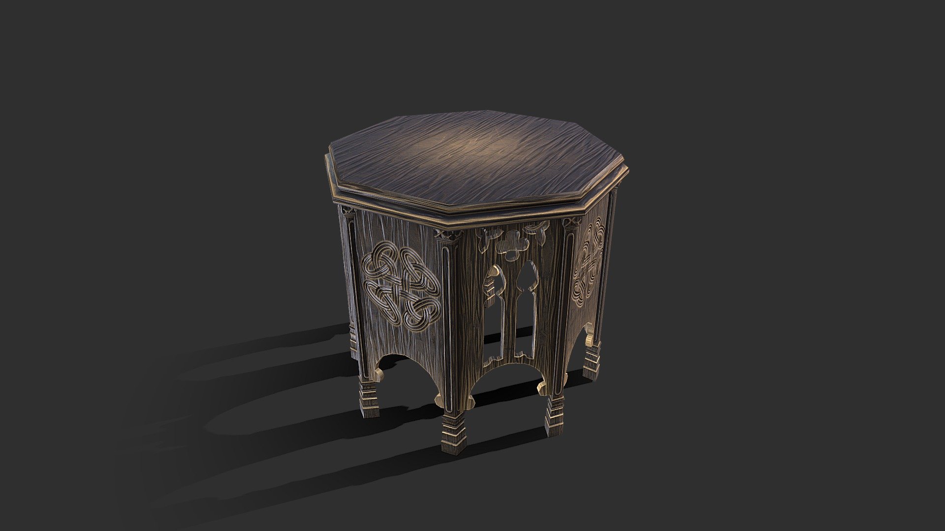 Client Project - Gothic Furniture - Side Table - 3D model by TonyGalindo3d 3d model