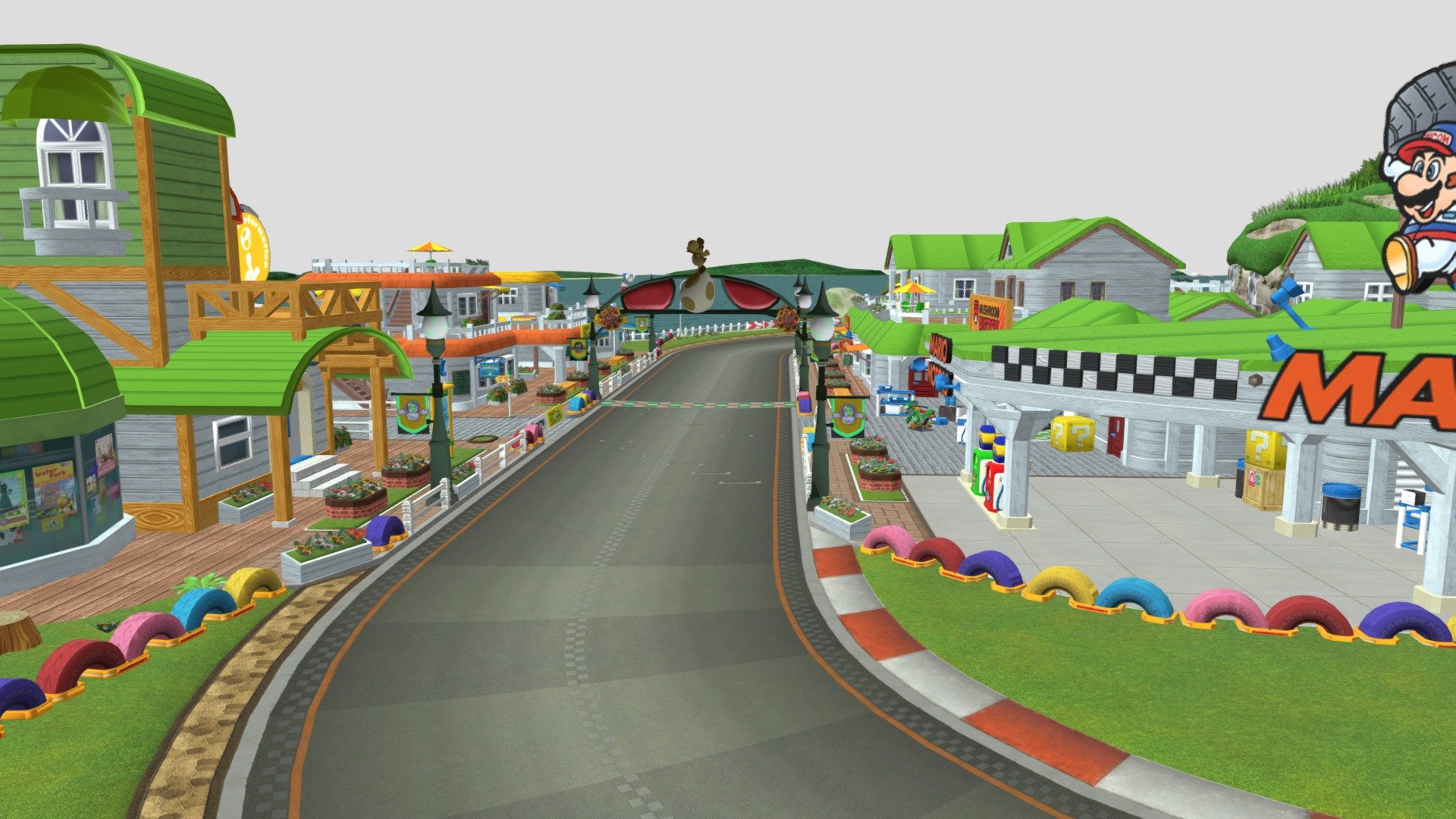 Wii U - Mario Kart 8 - GCN Yoshi Circuit - Download Free 3D model by Garu (@Garu.The.Ninja) 3d model