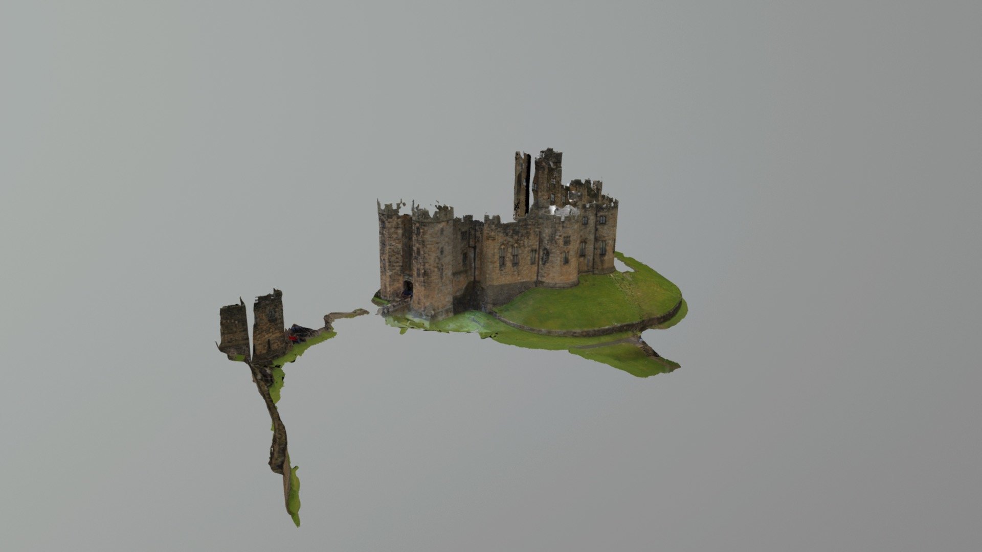 Faairly crude and partial model of Alnwick Castle Keep, constructed from about 40 photos taken at ground level 3d model