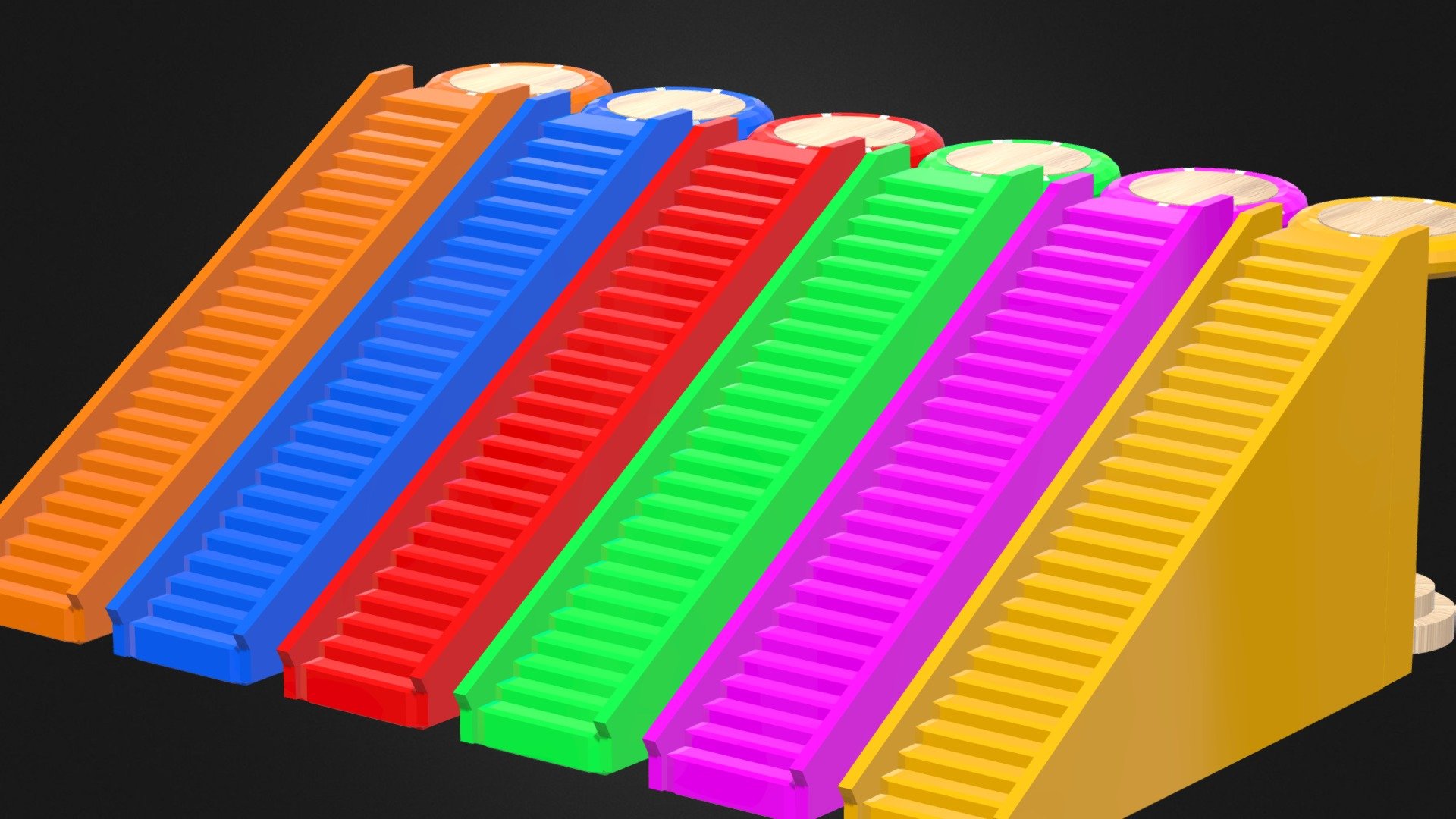 contact for purchase +923149343181 WhatsApp - New Colorful Stairs - 3D model by saqlain (@mirzabaig4445) 3d model