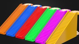 New Colorful Stairs object, stairs, round, parking, house, home, car, animalpack
