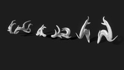 Horn Pack 3 horns, sculpt, beast, demon, pack, store, collection, head, kitbash, antlers, character, asset, creature, animal, monster, fantasy, dragon, concept, highpoly, vdm-brush, noai
