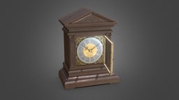 Antique Mantel Clock victorian, clock, vintage, antique, vr, hard-surface, old, game-ready, mantel, table-clock, low-poly, blender, pbr, substance-painter