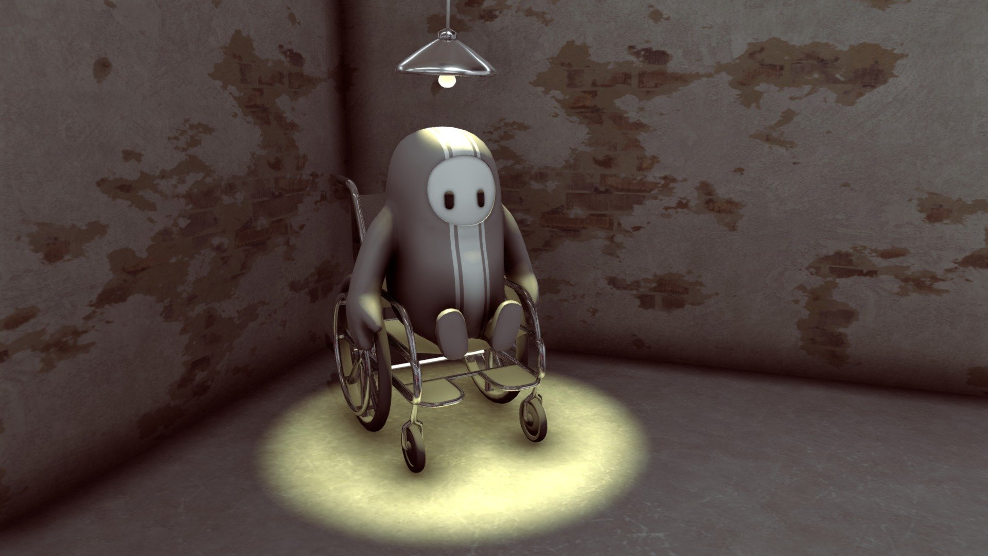 Develop in Blender and Substance Painter - Fall Guy wheelchair - tragic :/ - Buy Royalty Free 3D model by Matheus Guandalini (@devilmente) 3d model