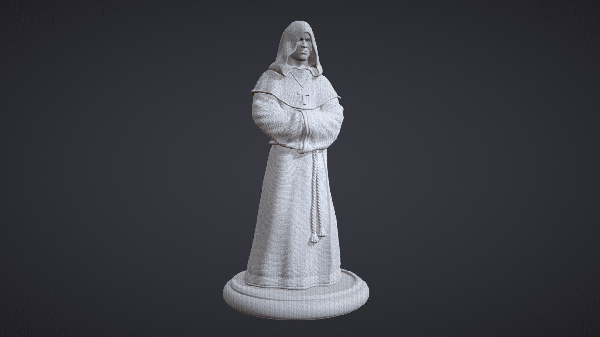 3D print your own Monk figure!

With this purchase you will get a digital version of a highly detailed monk sculpture. Prepared and tested for 3D printing. Hollowed inside to save material. Separated and keyed into 2 pieces (base and figure). Ideal print size in height is 7 inches (180 mm).

The file is available in .OBJ and .STL format.

Enjoy your 3D print and if you like, give him a nice paint 3d model