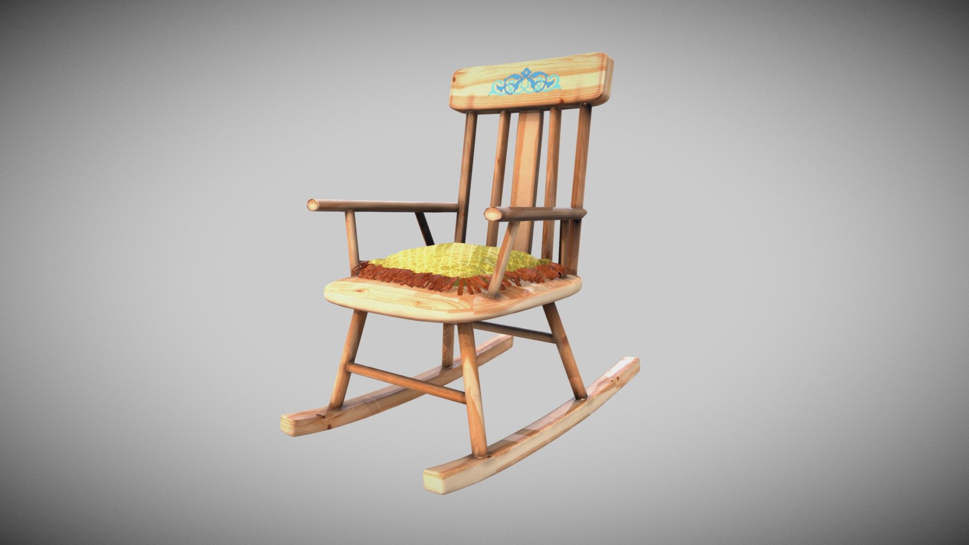Rocking Chair - Download Free 3D model by Francesco Coldesina (@topfrank2013) 3d model