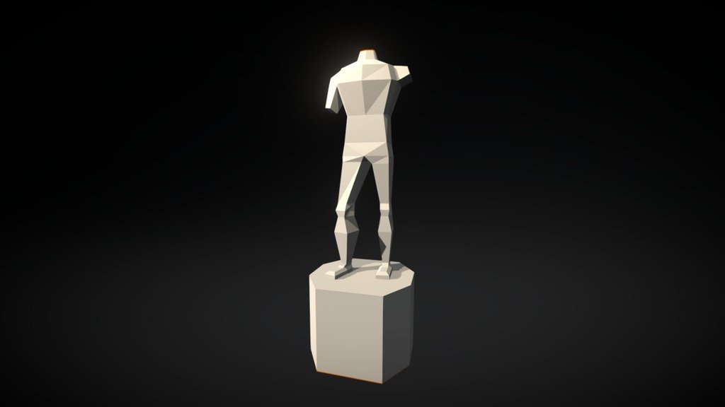 Low-Poly Statue - Download Free 3D model by Nikita Borovkov (@NickBorovik) 3d model
