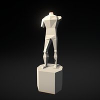 Low-Poly Statue statue, lowpoly