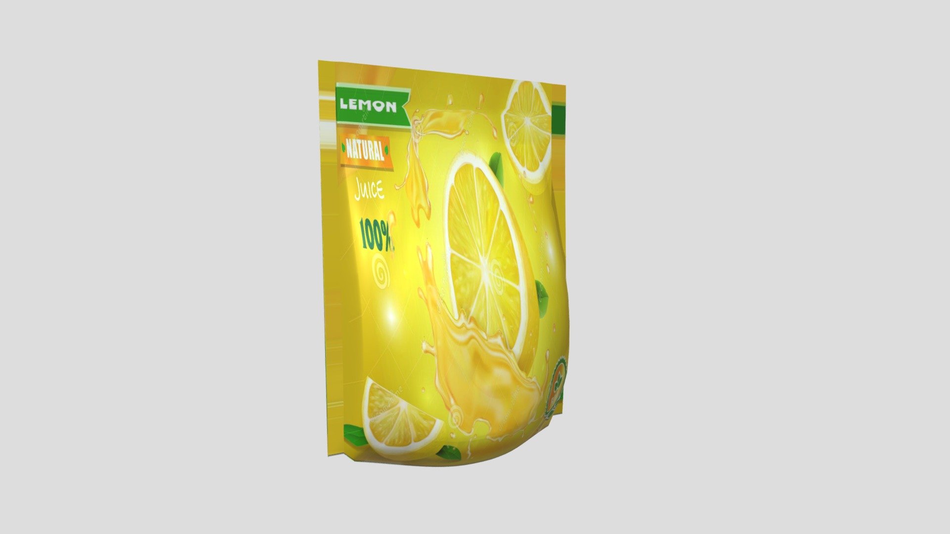 Simulated Lemon juice pack - Lemon Juice pack - 3D model by cagri baskan (@cagr) 3d model