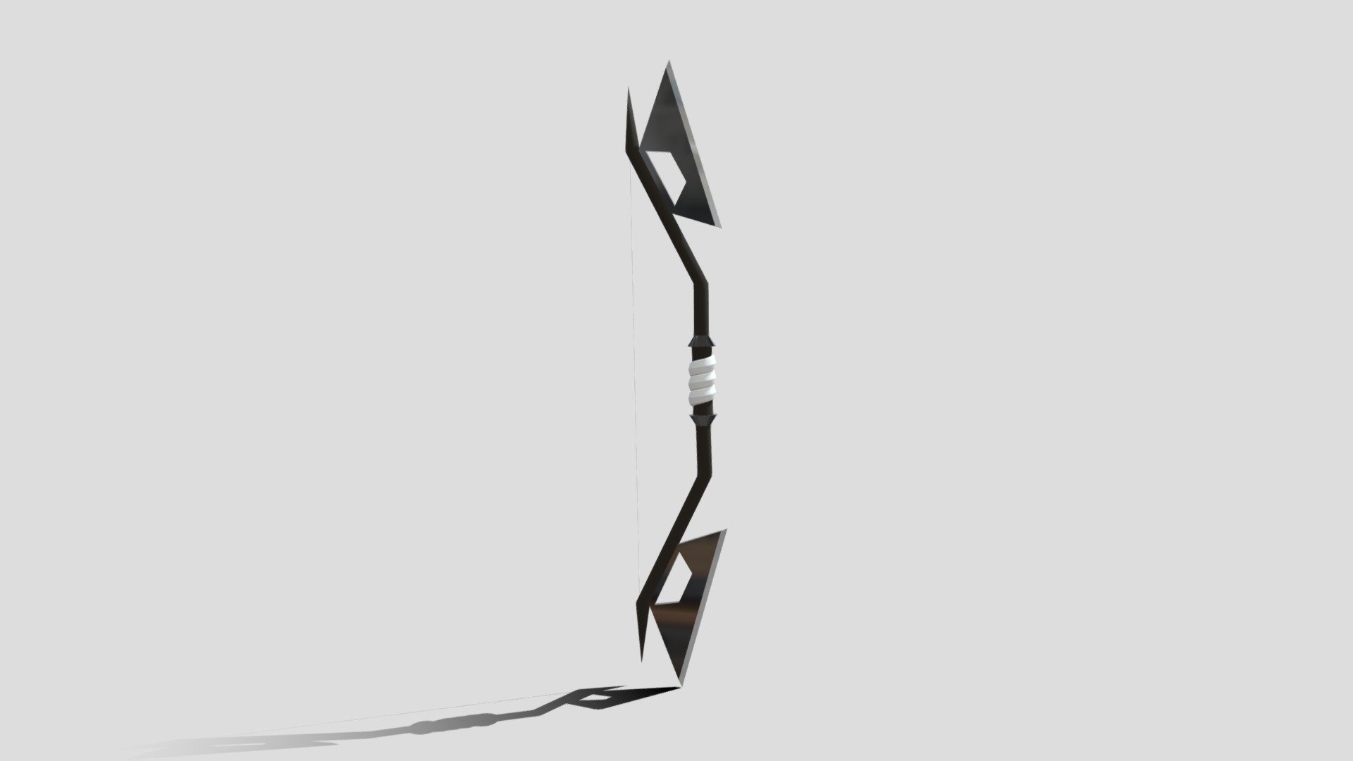 Magic Bow low poly created in Maya with blades in the end - Magic Bow - Download Free 3D model by Gioia2 3d model