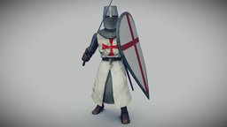 Templar Knight armor, humanoid, medieval, unreal, templar, vr, ar, 4k, chivalry, middle, fbx, christ, realistic, order, religious, crusader, crusade, vrchat, character, unity, game, blender, pbr, man, human, male, rigged, knight