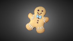 Gingerbread Man object, food, baking, cake, bread, midpoly, mid-poly, gingerbread, cinema-4d, 3d-model, biscuit, cakes, gingerbread-man, low-poly, photogrammetry, 3d, lowpoly, cinema4d, 3dmodel
