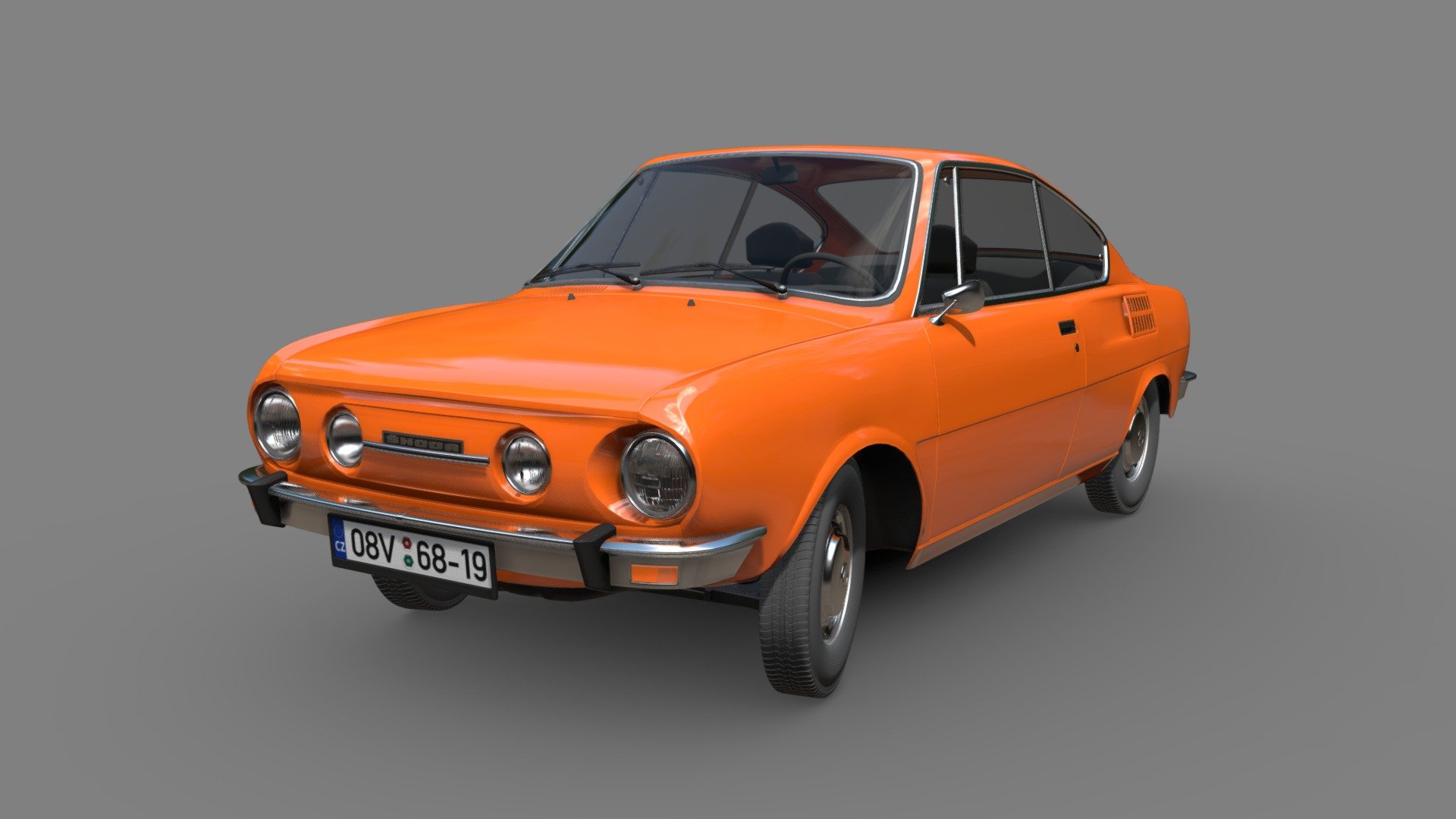 Škoda 110R Coupe - WIP - 3D model by Esther Sachs (@EstherSachs) 3d model