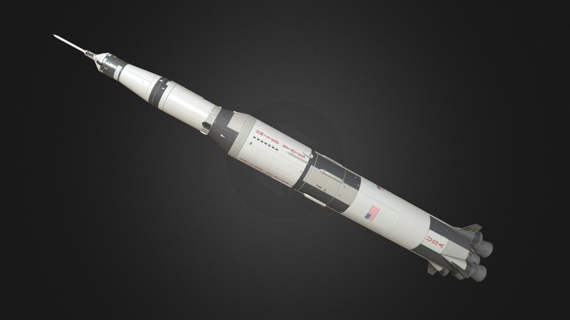 Saturn V Spacecraft
This product is an optimized model with excellent texturing for realistic and faster rendering.

The model has an optimized low poly mesh with the greatest possible number of simplifications that do not affect photo-realism but can help to simplify it, thus lightening your scene and allowing for using this model in real-time 3d applications.

Real-world accurate model. Correctly scale modeled to represent precisely like in the real world.

In this product, all objects are ERROR-FREE. All LEGAL Geometry. Subdivisions are not required for this product.

Perfect for Architectural, Product visualization, Game Engine, and VR (Virtual Reality) No Plugin Needed.

Format Type




3ds Max 2017 (with physical PBR Shader)

FBX

OBJ

3DS

You might need to re-assign textures map to model in your relevant software - Saturn V Spacecraft - Buy Royalty Free 3D model by webcraft3d 3d model
