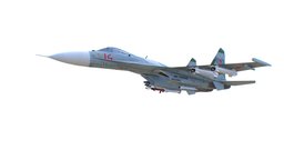 Su 27 jet, realistic, sukhoi, su-27, 3d, lowpoly, textured, airjet