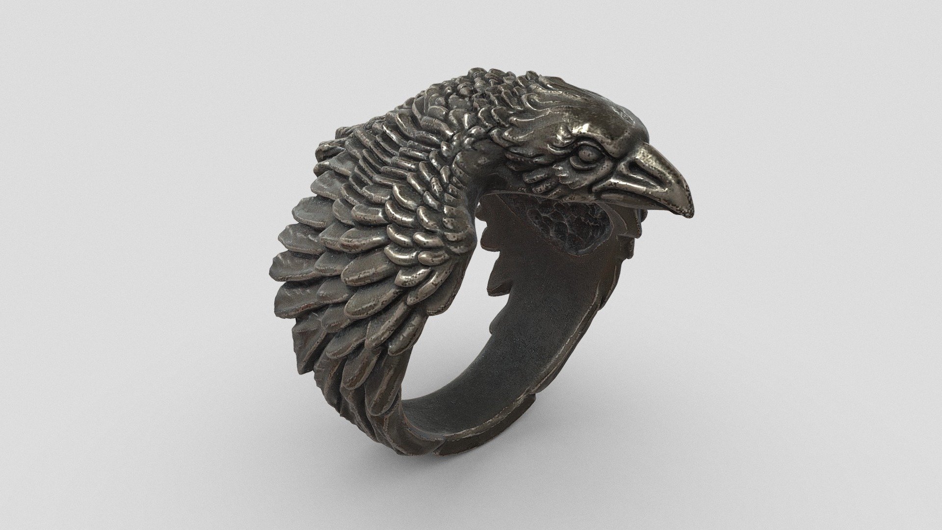 - Ravens Eye Ring - Jewellery - 3D Printable - Buy Royalty Free 3D model by Printed Obsession (@printedobsession) 3d model