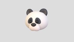 Prop146 Panda Head face, bear, cute, little, baby, kid, prop, fashion, panda, mammal, china, anonymous, zoo, head, mask, costume, character, cartoon, animal
