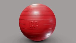 Exercise Ball gym, exercise, workout, game, pbr, lowpoly, sport, ball, gameready