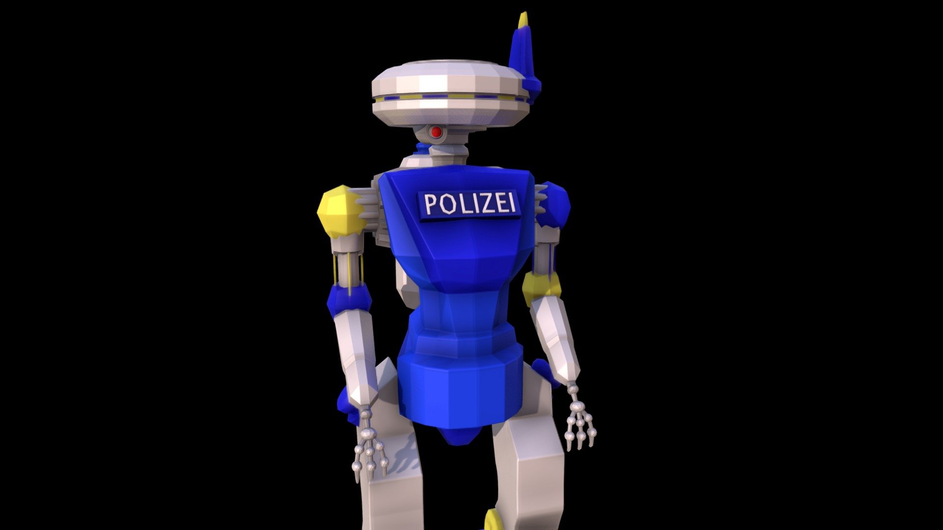 i decided to mess about with beveling a bit - Robot Policeman - Download Free 3D model by emijar 3d model