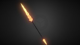 Hell Spear spear, weapon, lowpoly